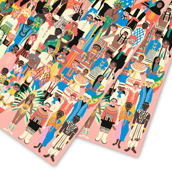 People Of The World Collage Sheet Wrap