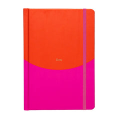 Red & Pink Contrast Dotted Notebook