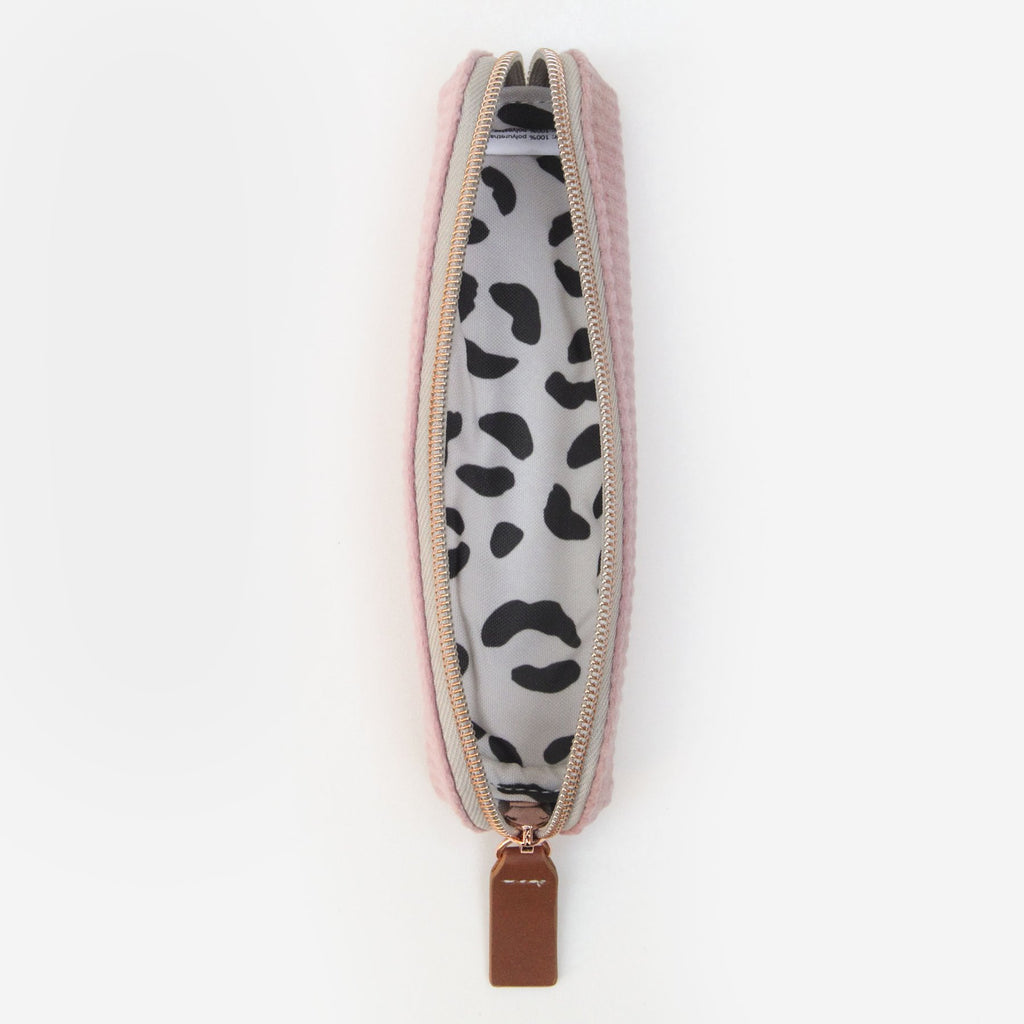 Pink Jumbo Cord Velvet Pencil Case