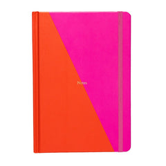 Red & Pink Contrast Lined Notebook