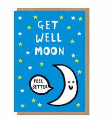 Get Well Moon Card