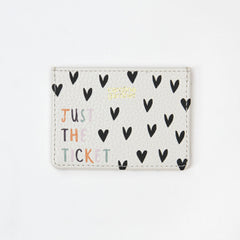 Just The Ticket Black Hearts Card Holder