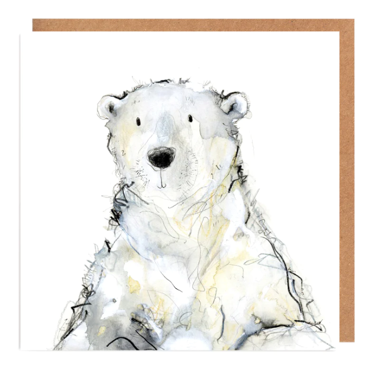 Five Bears Polar Bear 'Stuck Bear' Card