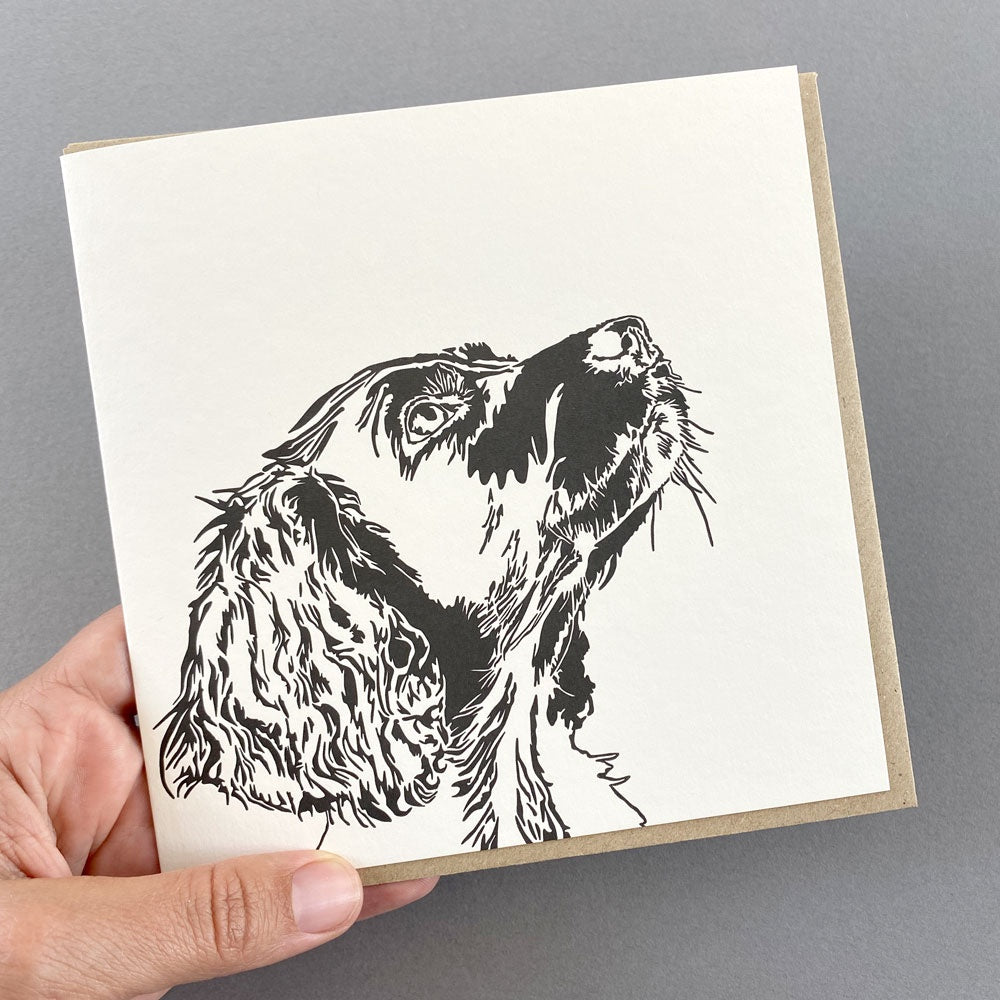 Springer Big Dog Letterpress Card