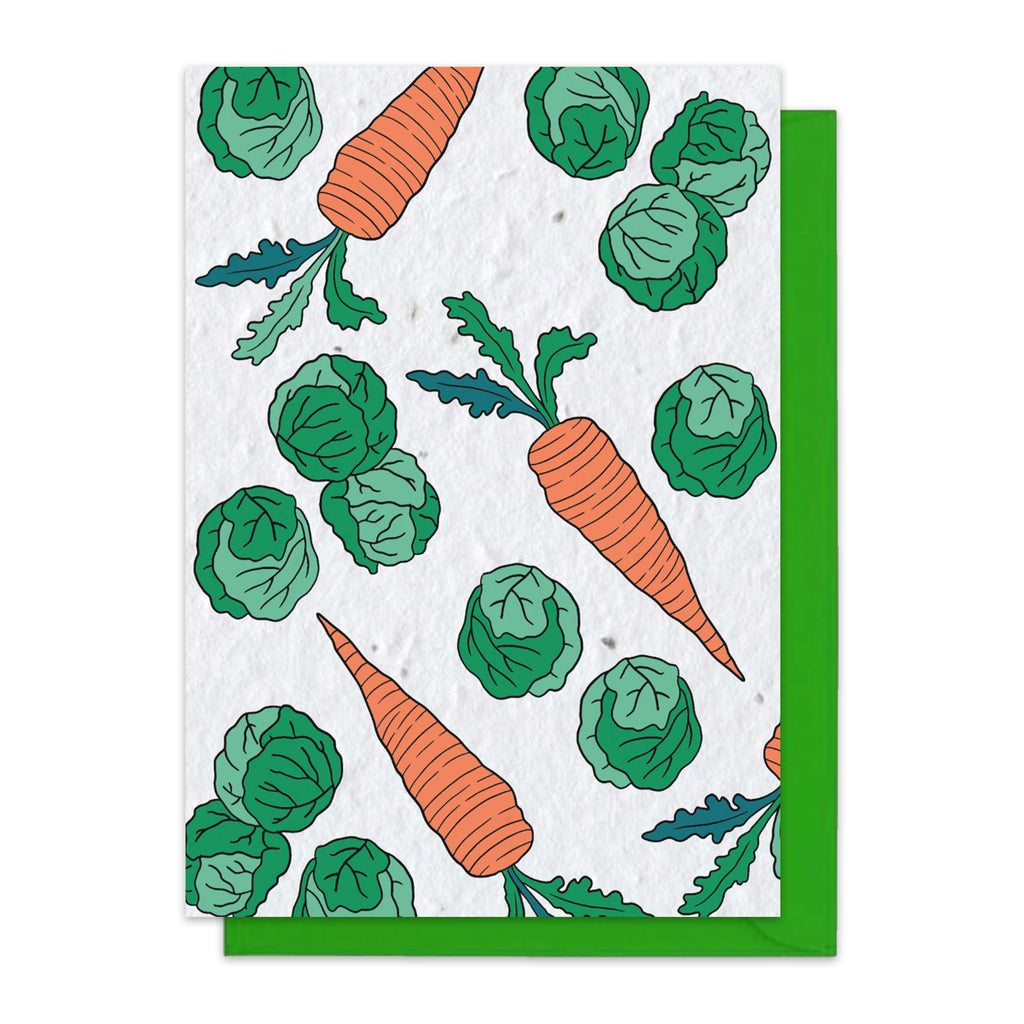 Carrots and Sprouts Christmas Seed Card