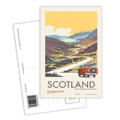 Scotland VW Campervan Postcard