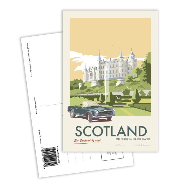 Scotland Top Down Car Postcard