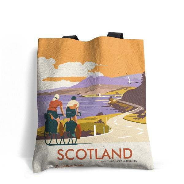 Scotland Bike Riders Tote Bag