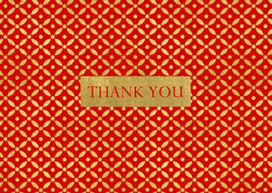 Brocade Pack of 8 Thank You Cards