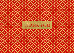 Brocade Pack of 8 Thank You Cards