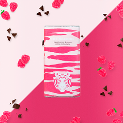 Paper Tiger Meadows Raspberry & Rose Milk Chocolate Bar