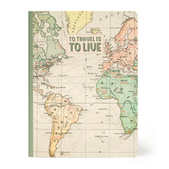 To Travel is to Live Softcover Large Lined Notebook