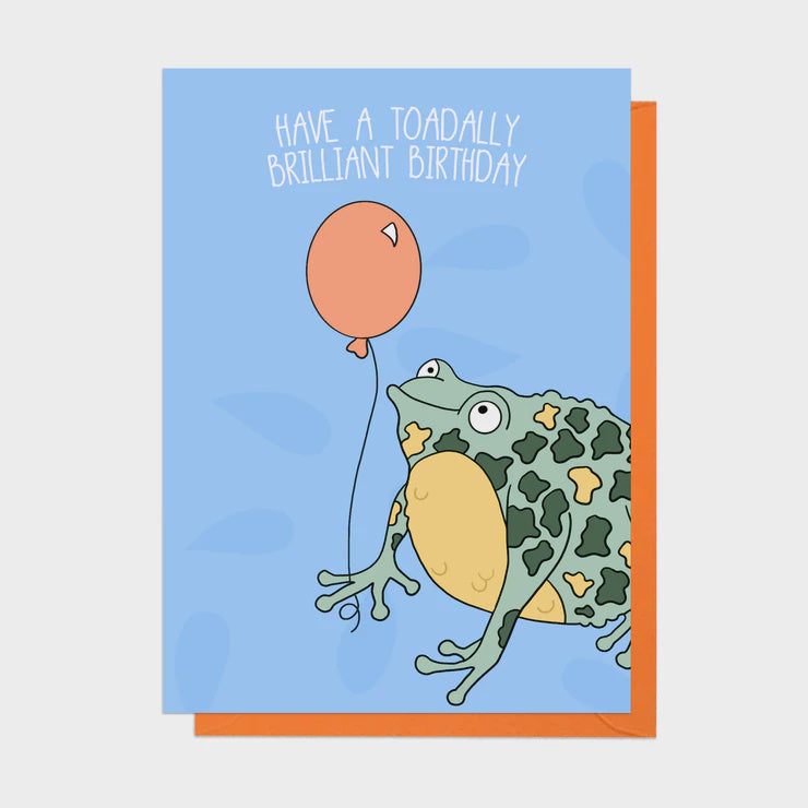 Toadally Brilliant Birthday Card
