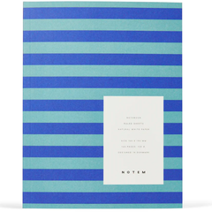 Uma Medium Flatlay Notebook Blue Stripe