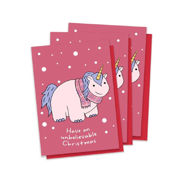 Unicorn Mini Christmas Card Pack