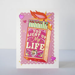 You Light Up My Life Matchbox Valentines Card