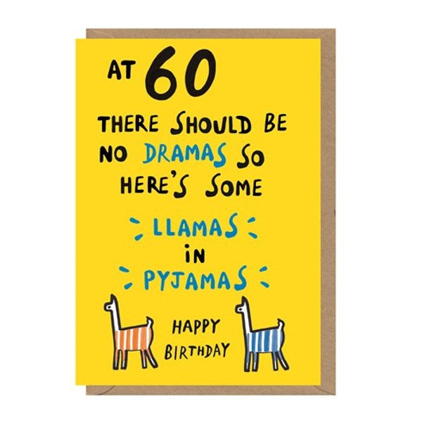 60th Llamas Card