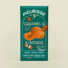 Organic Dark Chocolate with Caramel and Almonds 100g