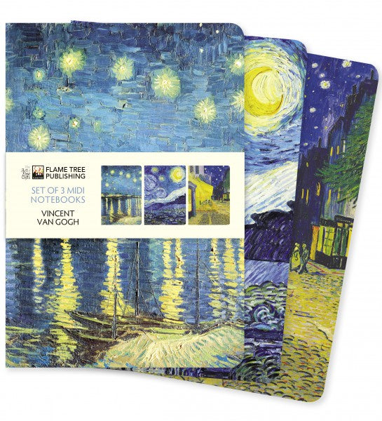 Van Gogh Set Of 3 Midi Notebooks