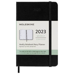 Moleskine 2023 Weekly Planner Pocket Hardcover Black