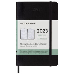 Moleskine 2023 Weekly Planner Pocket Softcover Black