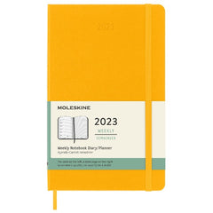 Moleskine 2023 Weekly Planner Large Hardcover Orange Yellow