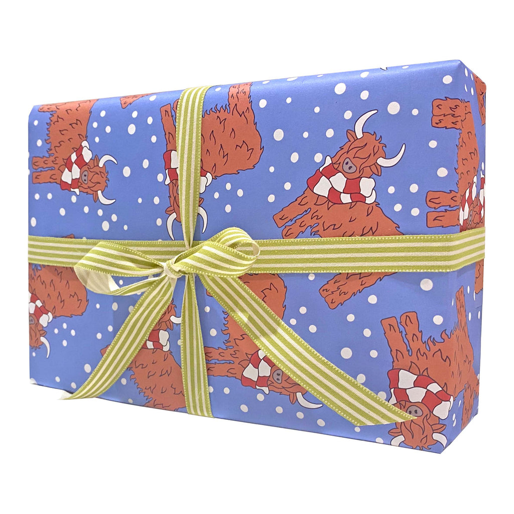 Christmas Highland Cow Sheet Wrap