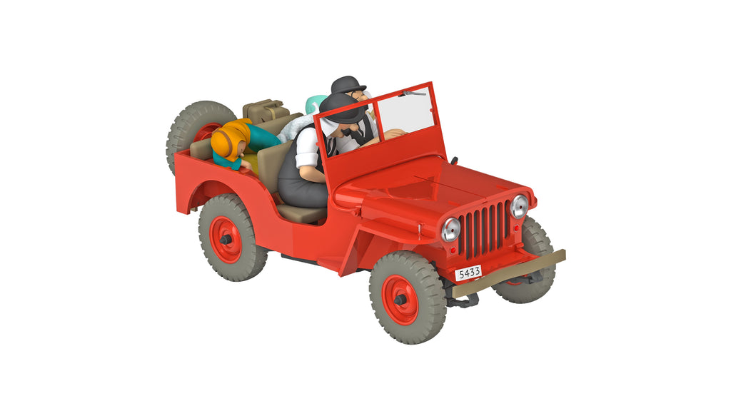 Tintin 1/24th Scale Red Jeep Willys From The Land Of Black Gold