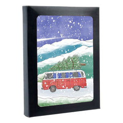Tartan Camper Van Box of 6 Christmas Cards