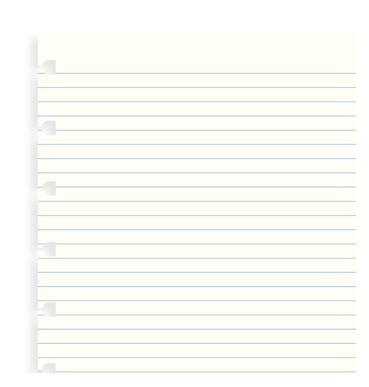 Filofax A5 White Ruled Paper Notebook Refill