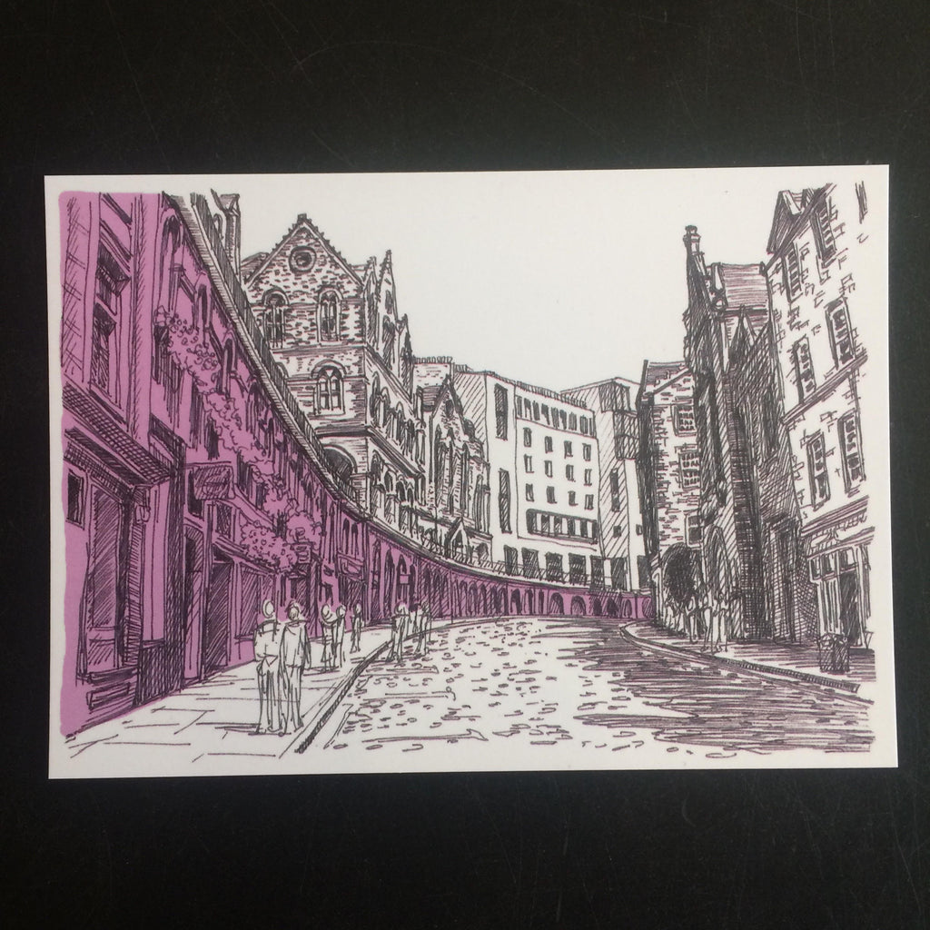 Victoria Street Sketch Postcard (Landscape)