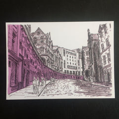 Victoria Street Sketch Postcard (Landscape)