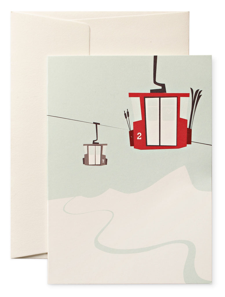 Ski Lift Christmas Card