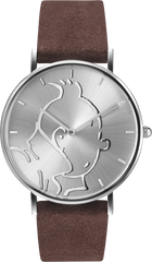 Tintin Watch- Tintin Steel and Brown