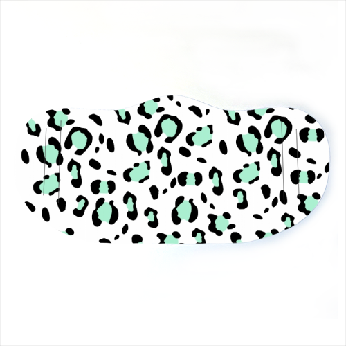 Blue Leopard Print Face Mask