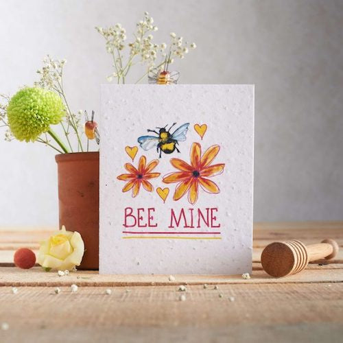 Bee Mine Seed Valentine's Card