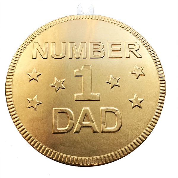 Number 1 Dad Milk Chocolate Medal