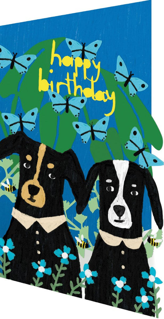 Two Dogs Lasercut Birthday Card