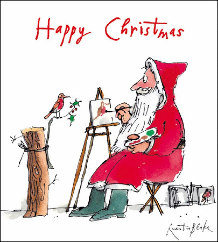 Quentin Blake Santa Freetime Charity Pack of 5 Cards