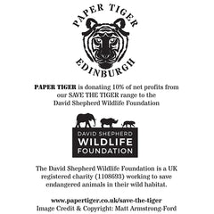 Paper Tiger SAVE THE TIGER prowling tiger card