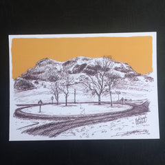 Arthur's Seat Sketch Postcard