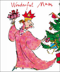Quentin Blake Wonderful Mum Christmas Card
