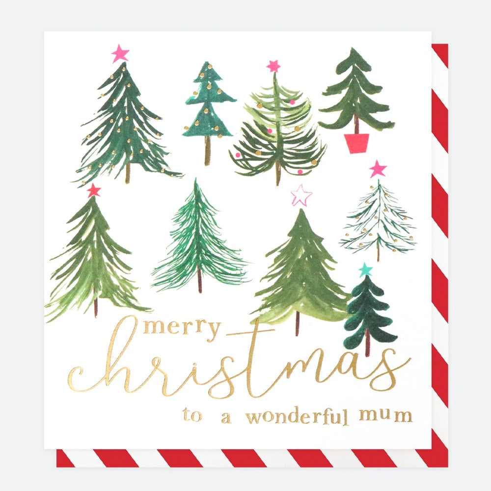 Wonderful Mum Trees Christmas Card