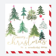 Wonderful Mum Trees Christmas Card