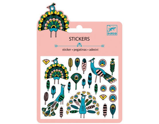Peacocks and Feather Stickers