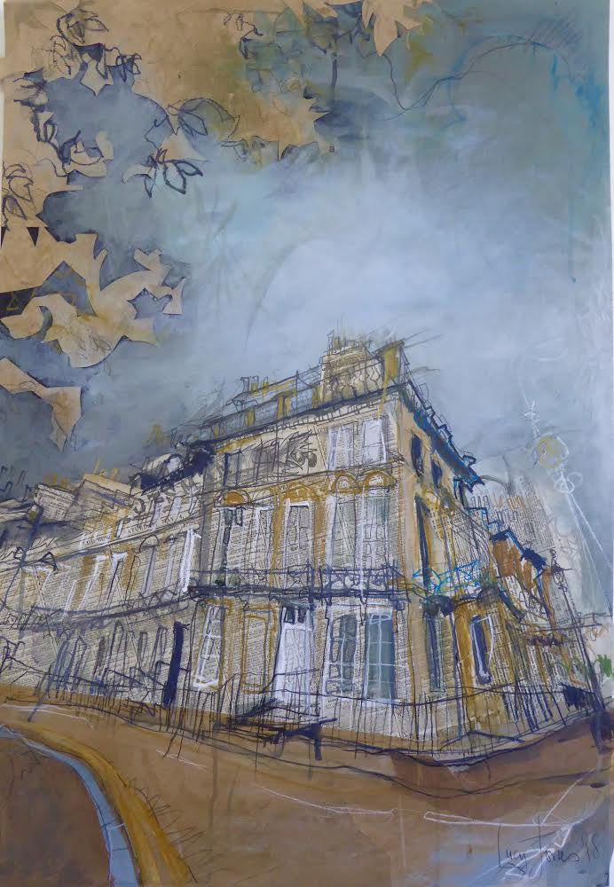 New Town Terrace Card by Lucy Jones