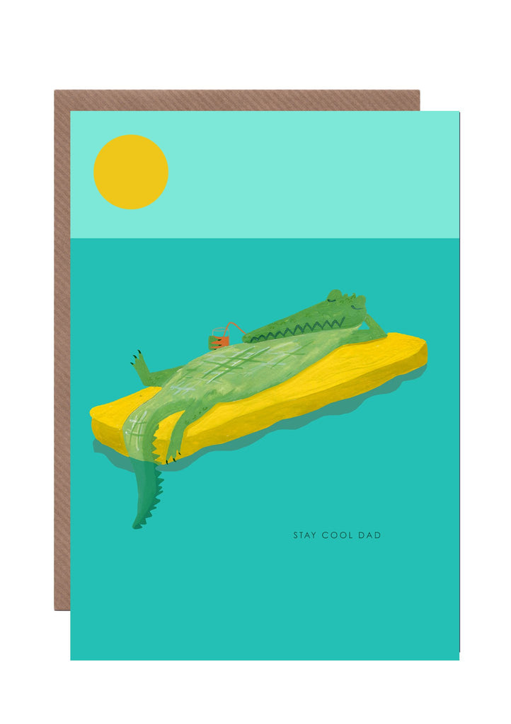 Stay Cool Dad Crocodile Card