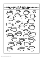 Too Much Tea Postcard