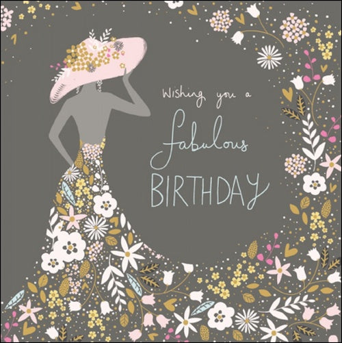 Flower Lady Birthday Card