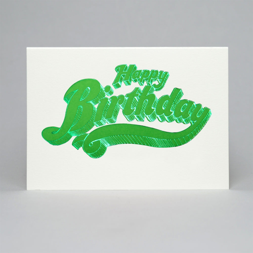 Green Happy Birthday Fairground Card